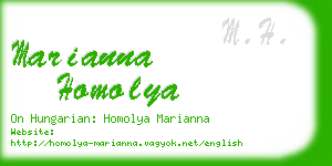 marianna homolya business card